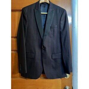 Ryan Seacrest Distinction Mens Modern Fit Tuxedo Jacket SZ 40L/Plaid/NWOT